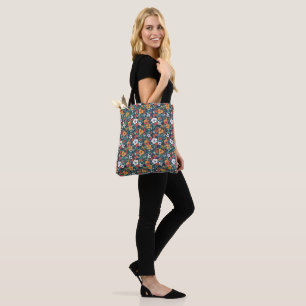 Bolsa Tote Design de padrão floral simples