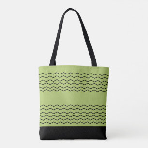 Bolsa Tote Design de padrão preto