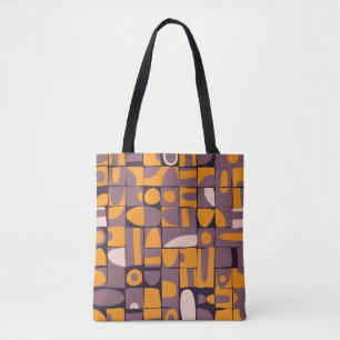 Bolsa Tote Design de padrão sem costura com forma geométric