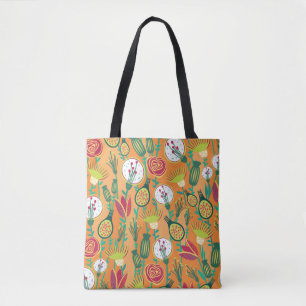 Bolsa Tote Design de padrão sem costura floral colorido