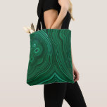 Bolsa Tote Design de pedra-verde-malaquita<br><div class="desc">Gemstone malaquita natural,  textura de rocha mineral verde,  gemas semimontológicas</div>