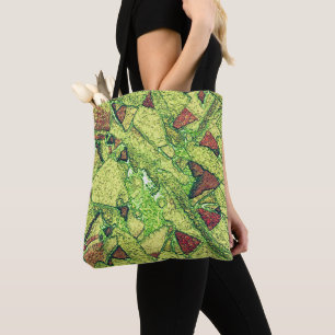 Bolsa Tote Design de pedra vulcânica, pintada, de cor amarelo