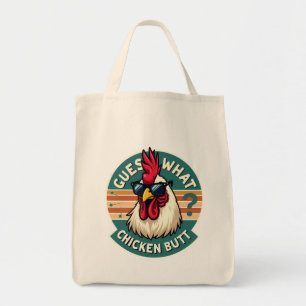 Bolsa Tote Design de piada engraçada de frango retro