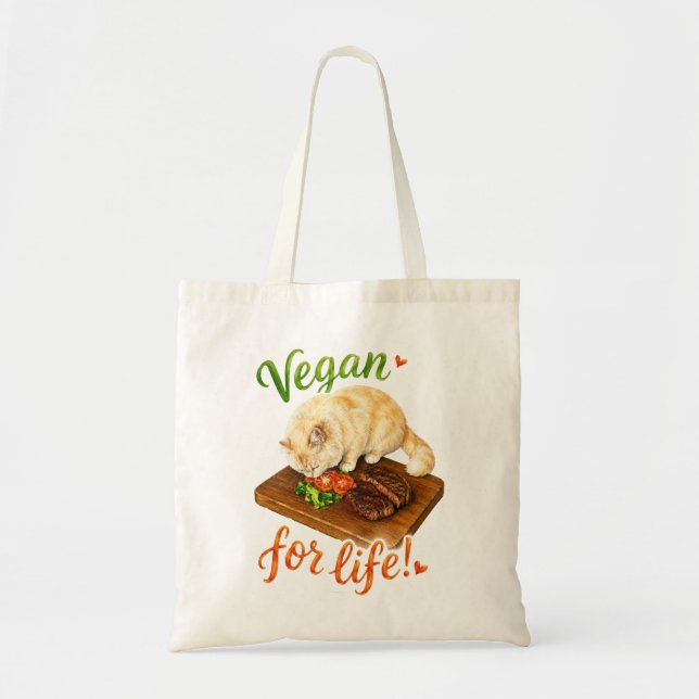 Bolsa Tote Design de piada para amantes de comida de gato eng (Frente)