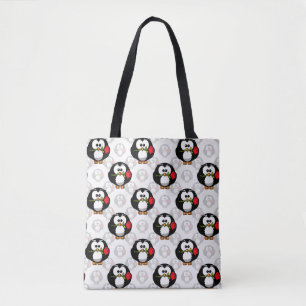 Bolsa Tote Design de Pinguim-Cute