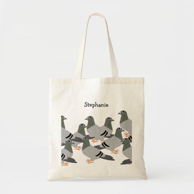 Bolsa Tote Design de Pombos (Frente)