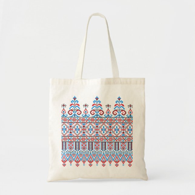 Bolsa Tote Design de pontos cruzados (Frente)