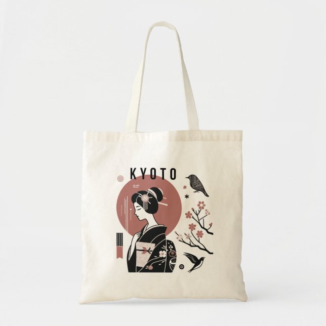 Bolsa Tote Design de Quioto do Japão (Frente)