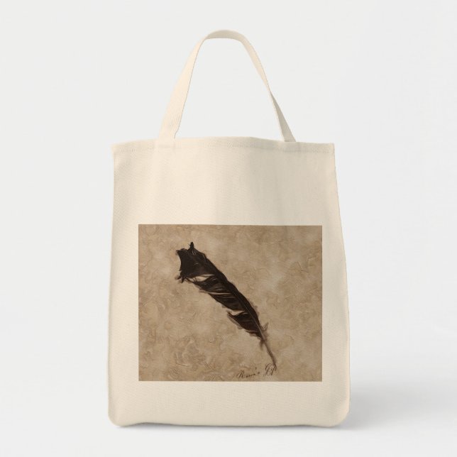 Bolsa Tote Design de Raven's Feather Bird-lover (Frente)