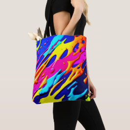 Bolsa Tote Design de respingo de neon