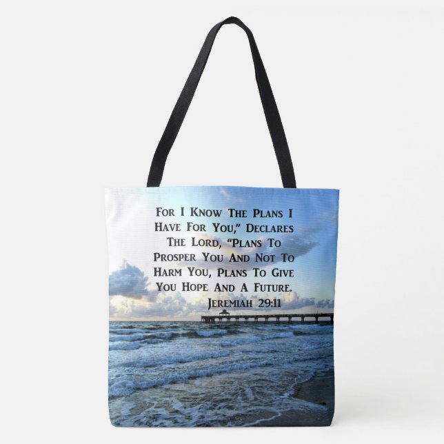 Bolsa Tote Design DE SCRIPTURE DE 29:11 CÉLULA CÉREA (Frente)