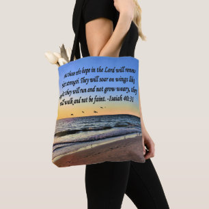 BOLSA TOTE DESIGN DE SCRIPTURE SERENE ISAIAH 40:31