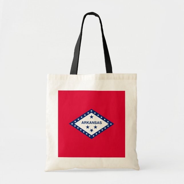 Bolsa Tote Design de Sinalizador do Estado do Arkansas (Frente)