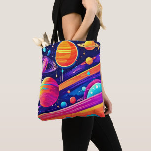 Bolsa Tote Design de Sinfonia Cósmica Vibrante