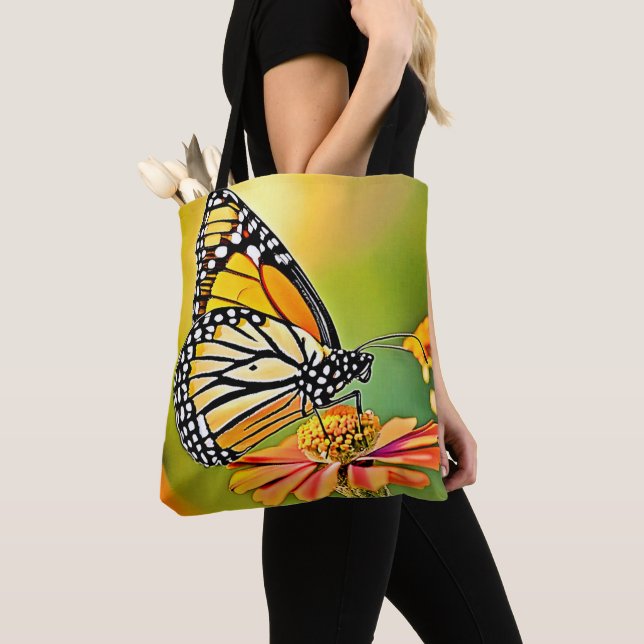 Bolsa Tote Design de Sip da Borboleta Monarca (Close Up)