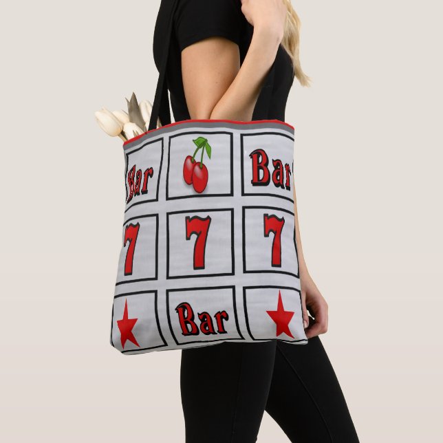 Bolsa Tote Design de slot machine do casino de Las Vegas com (Close Up)