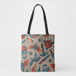 Bolsa Tote Design de Tatuagem Retroativa