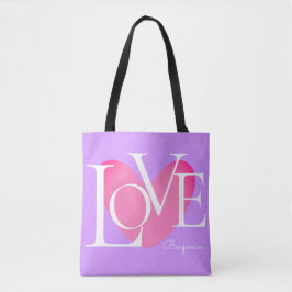 Bolsa Tote Design de texto Moderno de Tipografia LOVE