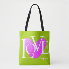 Bolsa Tote Design de texto Moderno de Tipografia LOVE