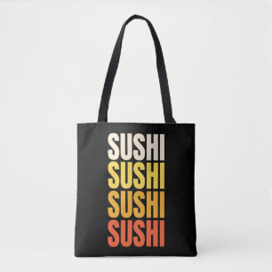Bolsa Tote Design de texto Sushi