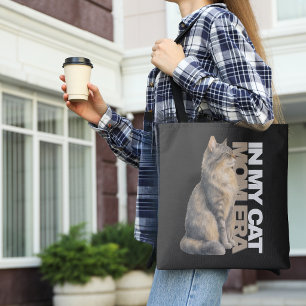 Bolsa Tote Design de Tipografia de Gata Mãe em Aquarela