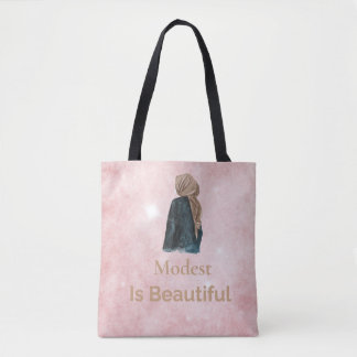 Bolsa Tote Design de Tipografia Estética Minimalista Muçulman