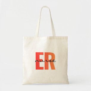 Bolsa Tote Design de Tipografia Negrito de Enfermeira de Urgê