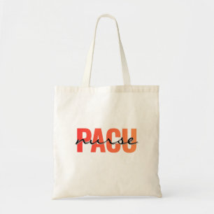Bolsa Tote Design de Tipografia Negrito PACU Enfermeira