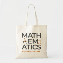 Bolsa Tote Design de Tipografia para Professores de Matemátic