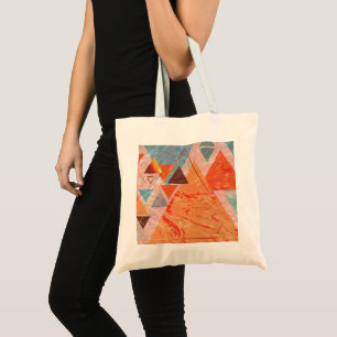 Bolsa Tote Design de triângulo moderno - geometria artística