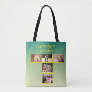 Bolsa Tote Design de Tributo em Colagem T Dourada