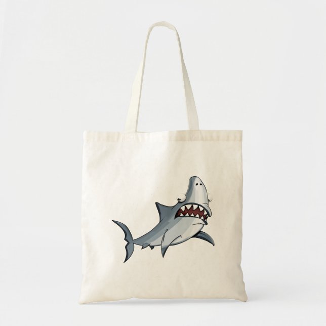 Bolsa Tote design de tubarões (Frente)