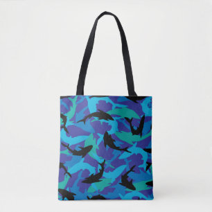 Bolsa Tote Design de Tubarões Ilustrados