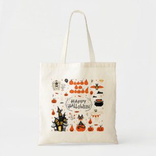 Bolsa Tote Design de Vintage Set de Elementos do Dia das Brux