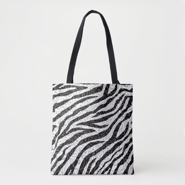 Bolsa Tote Design de Zebra Suave (Frente)