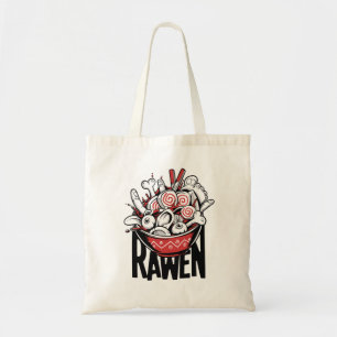Bolsa Tote Design de Zumbi Louco de Macarrão Ramen