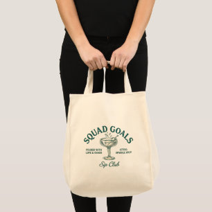 Bolsa Tote Design Divertido de Festa de Coquetel Retrô