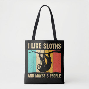 Bolsa Tote Design Divertido de Preguiça para Homens Mulheres