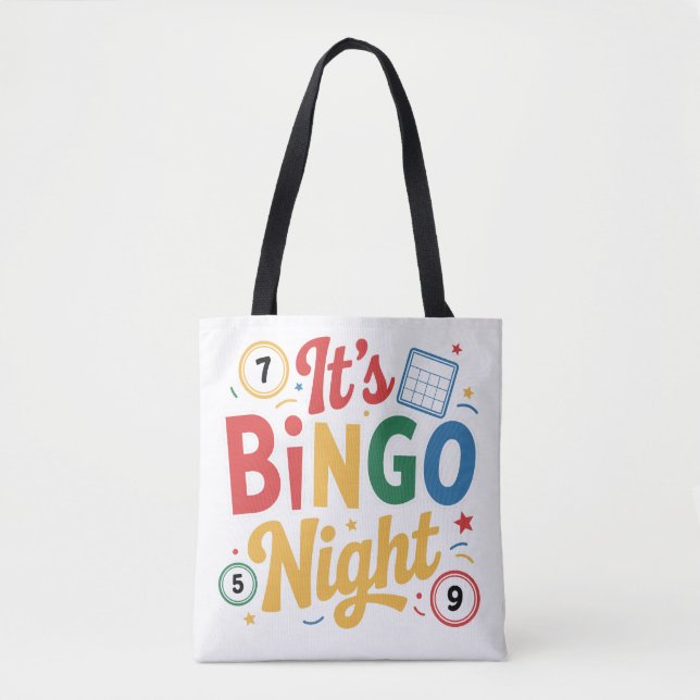 Bolsa Tote Design Divertido para Amantes de Bingo – Presente  (Frente)