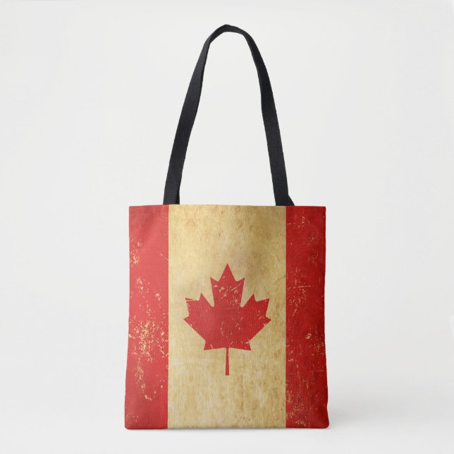 Bolsa Tote Design do Flag Vintage do Canadá (Frente)