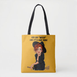 Bolsa Tote Design do Halloween da Bruxa Sassy