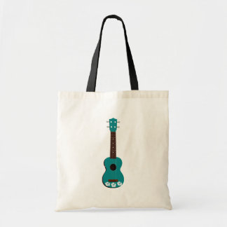 Bolsa Tote design do hibiscus do ukulele da cerceta
