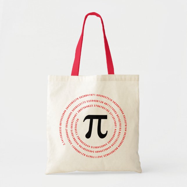 Bolsa Tote Design do número do Pi (Frente)