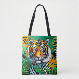 Bolsa Tote Design do Tigre da Selva Tropical