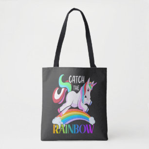 Bolsa Tote Design do Unicórnio do Arco-íris