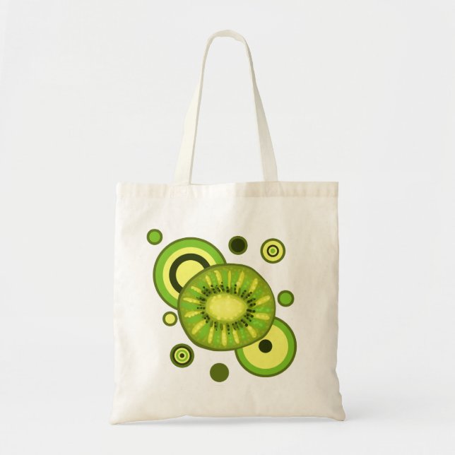 Bolsa Tote Design dos círculos da fatia do quivi (Frente)
