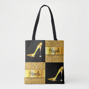 Bolsa Tote Design Dourado do brilho dos aneis de diamante dos