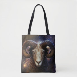 Bolsa Tote Design em Aquarela do Signo de Áries