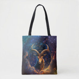 Bolsa Tote Design em Aquarela do Signo de Capricórnio