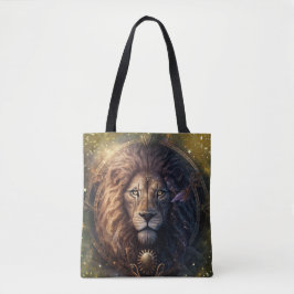 Bolsa Tote Design em Aquarela do Signo de Leão